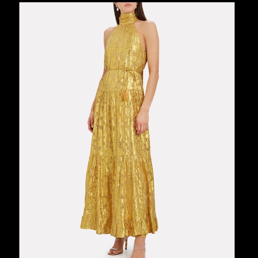 Saylor alexi floral brocade dress
